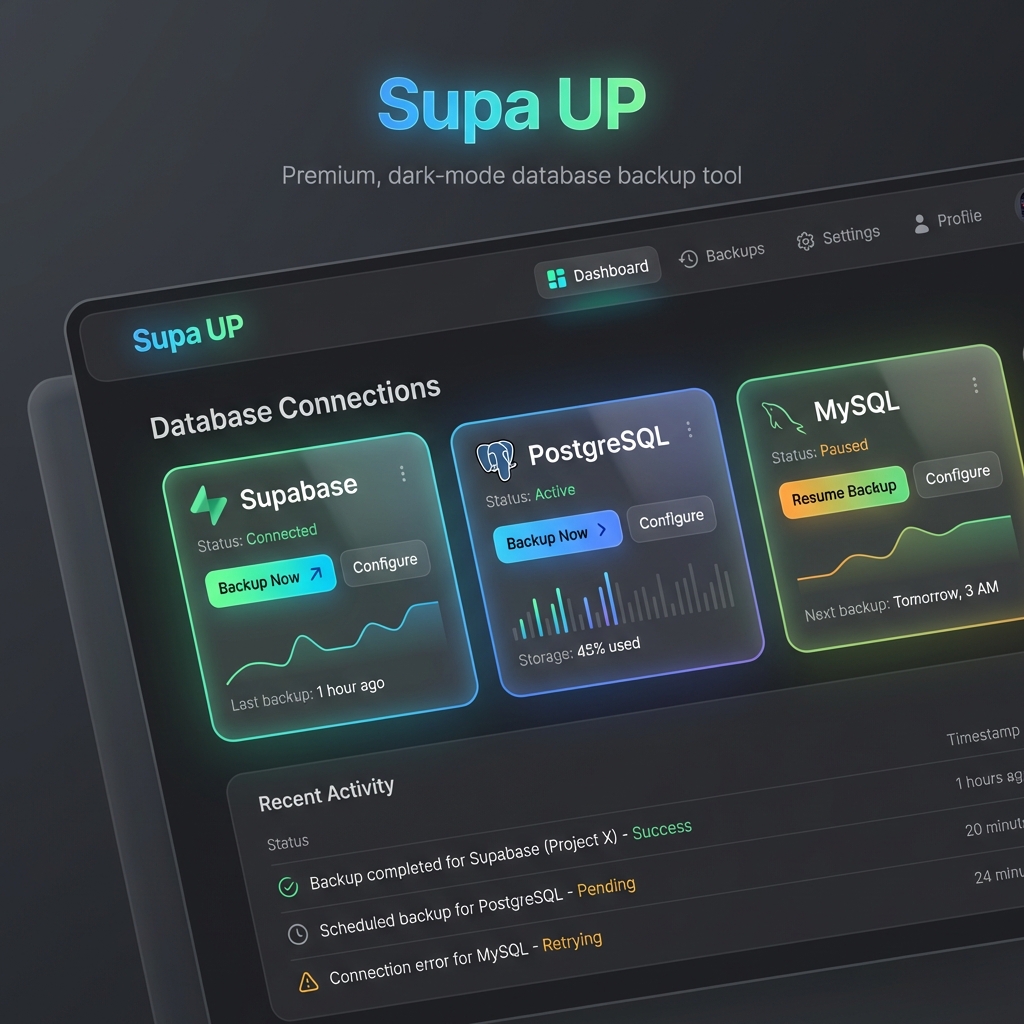 Supa UP App Interface